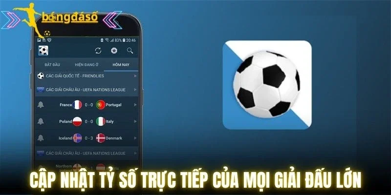 Cập nhật tỷ số trực tiếp của mọi giải đấu lớn